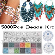 5000pcs 28 Grid Glass Rice Beads Letter Beads Material Handmade DIY Necklace Bracelet Accessories La
