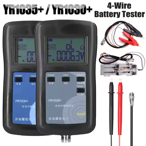 YR1035+/YR1030+ 4-Wire High Accuracy Lithium Battery Internal Resistance Testing Meter 100V Electric