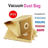 Vacuum Cleaner Bag Dust Bag Replacement 5Pcs ELECTROLUX PENSONIC PHILIPS SANYO