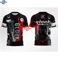 Glock T-Shirt Printed Team Glock Jersey New Design Full Sublimation Printed (guanyi)