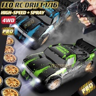 FEO Q123 Spray+Light Rc Drift Car 1/16 Ae86 GTR Pick Up 4WD Off-Road Remote Control Drift Kereta Con