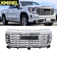 For 2022 2023 2024 GMC Sierra 1500 Denali Chrome Front Bumper Grille Upper Grill