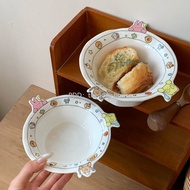 Cute Cute Cute Funny Illustration Special-Shaped Beautiful Bowl Ceramic Rice Bowl Yogurt Bowl Breakf