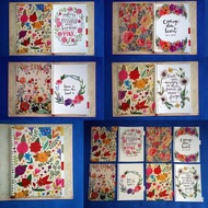 Floral Pattern binder divider 2 Rings, 6 Rings, 20 Rings, 26 Rings 1 set of 8 cheap glossy laminatio