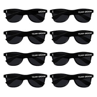 Bachelor Party Sunglasses - Set of 1 Groom & 7 Team Groom Sun Glasses | Groomsmen Bridal Groomsman G