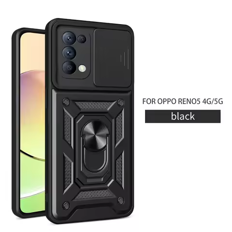 For Oppo Find X3 Lite Case OPPO Reno5 Cover oppo Reno 5 Magnetic Ring Holder Armor Phone Case Slide 