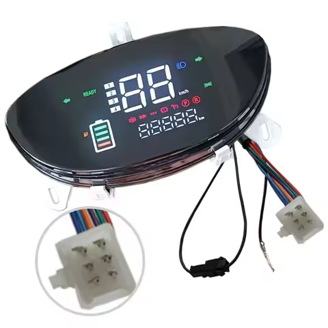 Ebike LCD Display Motor Speedmeter Screen 48-72V E-Bike Control Panel Electric Bike Scooter Accessor
