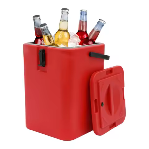 40L Insulated Soup Container 10.57Gal, Stainless Steel Food Carrier Hot 140°F 6-12H, Cold 50°F 4-8H 