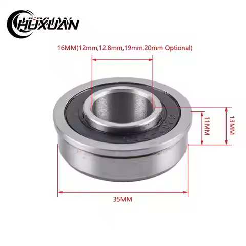 Bearing F6202 F6202RS F6202-16-2RS 13x35x11MM Flange ABEC-1 Miniature Deep Groove Garden Trolley Bal