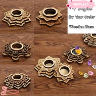 WUPEI47AD Crystal Ball Base Lotus Pattern Crystal Carving Wood Crafts Wooden Ornaments