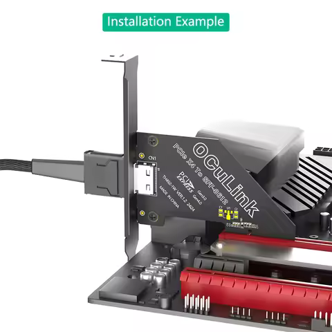 TISHRIC PCIE 4.0 X1 X4 To Oculink SFF 8611/8612 Riser Adapter Card PCI Express PCI-E 1X SSD Convert 