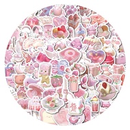 100 / 50 stickers Cute Pink 3D Small Colorful Graffiti Items - 3D Pink