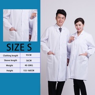 Lab Coat Lab Gown For Doctor Student Lab Gown Long Sleeve White Laboratory Gown for Men Women Doctor