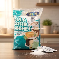 Granulated Sugar Soup Sachet 100pcs White Crystal Sugar Individual Packaging SML Sugars Granulated S