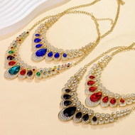 Alloy Jewellery Set Crystal Necklace Earrings Set Daily Wear Jewellery Wedding Party Jewellery Girls