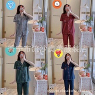 LA1 Philippines BTS Youth League casual plaid pajamas BT21 homewear suit Korea
