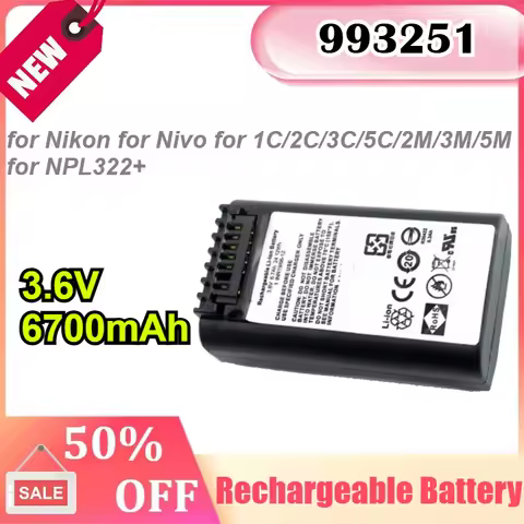 993251 3.6V 6700mAh for Nikon for Nivo for 1C/2C/3C/5C/2M/3M/5M for NPL322+ Rechargeable Battery