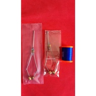 FISHING CERAMIC BOBBIN HOLDER, FLARED BOBBIN HOLDER AND DENTAL FLOSS FOR TYING FISHING ASSIST HOOK