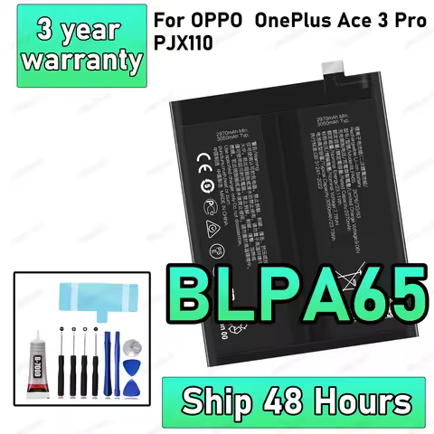 BLPA65 6100mAh Replacement Battery For OPPO ONEPLUS Ace 3 Pro/PJX110 Batteries New High Quanlity BAT