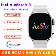 Hello Watch 3 Smart Watch Amoled Hello Watch 2 Upgraded Series 8 2.04 inch NFC 4GB RAM reloj IWO 2023 Men's and Women's Smart Watch