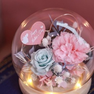 圓球形LED燈底座玻璃罩 永生花玻璃罩盅