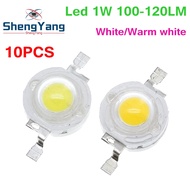 หลอดไฟ LED 100-120LM 1W แบบ SMD หลอดไฟ LED 1W 10ชิ้น/ล็อตแสงสีขาว/อบอุ่นสีขาวกำลังไฟสูงลูกปัดหลอดไฟ LED 1W