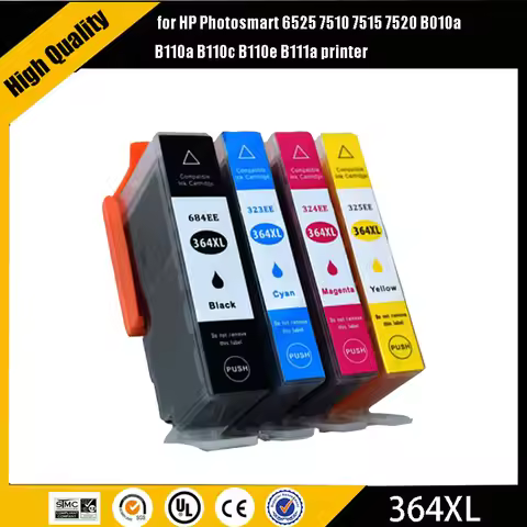 For HP 4/5Pcs Compatible Ink Cartridges for HP364 364 364XL for HP Photosmart 5520 6510 6520 7510 B1