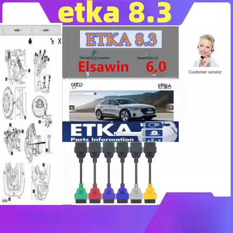 Etka 8.3 with ELSAWIN 6.0 latest maintenance software group vehicle electronic parts catalog, suitab