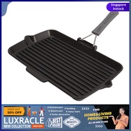 [sgstock] Staub 1202223 Cast Iron Rectangular Grill Pan, 34cm x 21cm, Black - [Black] [34 cm x 21 cm]