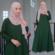 HIJAU Haifa Dress Bottle Green Abaya Dress Bottle Green