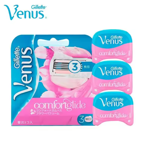 Gillette Venus 3-Layers Womens Razor Blade Refills 3pcs White Tea Replacement Razor Blade Refills Bo
