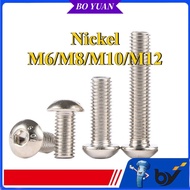 ISO7380 pan head bolt 10.9 grade nickel-plated round head hexagon screw, semi-round head screw M6/M8