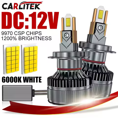 6 Copper Tube H7 H4 LED Headlights H1 H8 H9 H11 36pcs Large CSP Chip 9005 HB3 9006 HB4 9012 Hir2 LED