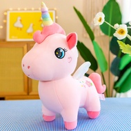 QIAOSHANG | Đồ Chơi Bông Mềm Màu Hồng Sakura Unicorn
