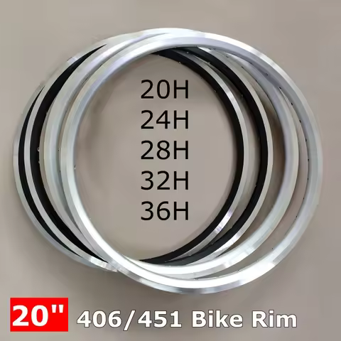 20" 406/451 Bicycle Rim Double Aluminum Alloy CNC Rim 20/24/28/32/36 Hole V Brake Small Wheel Road B
