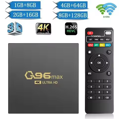 Q96 MAX tv box Android 11 Amlogic S905 Quad Core Set Top Box Media Player H.265 8GB 128G WiFi HD 4K 