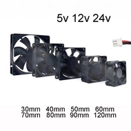 DC 5V 12V 24V Cooling Fan Brushless Motor Case 40MM 80MM 120MM Incubator Cooling Fan Radiator Fan