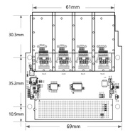 Milianke FPGA Development Board Matching FMC Sub Board HPC to 4-Channel Optical Fiber Interface