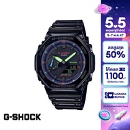 CASIO นาฬิกาข้อมือผู้ชาย G-SHOCK YOUTH รุ่น GA-2100RGB-1ADR วัสดุเรซิ่น สีดำ