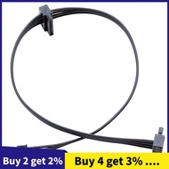 2Pcs Mini 4Pin to Dual 15Pin SATA HDD Power Cable Mini 4P to Serial SSD Dual HDD Power Cable, 45cm/1