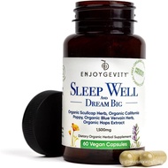 Organic  Well Capsules - and Relaxing Herbal Supplement -  Aid - 60 Vegan Capsules - scullcap, Calif