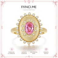 FANCIME "Retro Romance" Vintage Oval Cut October Birthstone Sterling Silver Ring