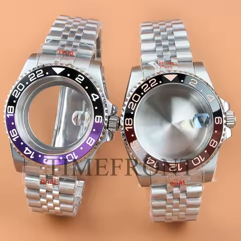 Fit Modified Seiko NH35 40MM Watch Case Classic 24 Hours Ceramic Bezel For GMT NH34 NH35 NH36 NH38 M