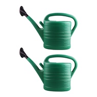2X Watering Can with Green 10 Litre 2 Gallons Garden Flower Water Bottle Watering Kettle with Handle Long Mouth