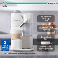 Nespresso F111-ME-BK-NE/F111ME-WH-NE Lattissima One Coffee Machine Coffee Maker Fully Automatic Capsule Espresso Coffee Pod Black/White  F111MEBKNE/F111MEWHNE Mesin Kopi