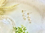 天然水滴形淡水珍珠耳環 A級淡水珍珠 淡水珍珠耳環 水滴形淡水珍