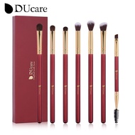 [Cnwwd] ducare màu đỏ 7 chiếc Bộ cọ trang điểm lông tổng hợp mềm mại cho phấn mắt cọ trang điểm mắt 