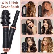 6 in 1 Hairstyler, Airstyler with Rotating Hot Air Brush, Round Brush Hairdryer, Ion Hair Dryer, Cur