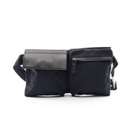 【二手】Gucci GUCCI 腰包/斜背包 GG帆布 28566 黑色帆布皮革腰包 男女通用 二手 A