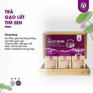 FREESHIP MAX - Trà gạo lứt tim sen (túi lọc rang mộc) BH.Nong hỗ trợ ngủ ngon an thần giảm căng thẳn